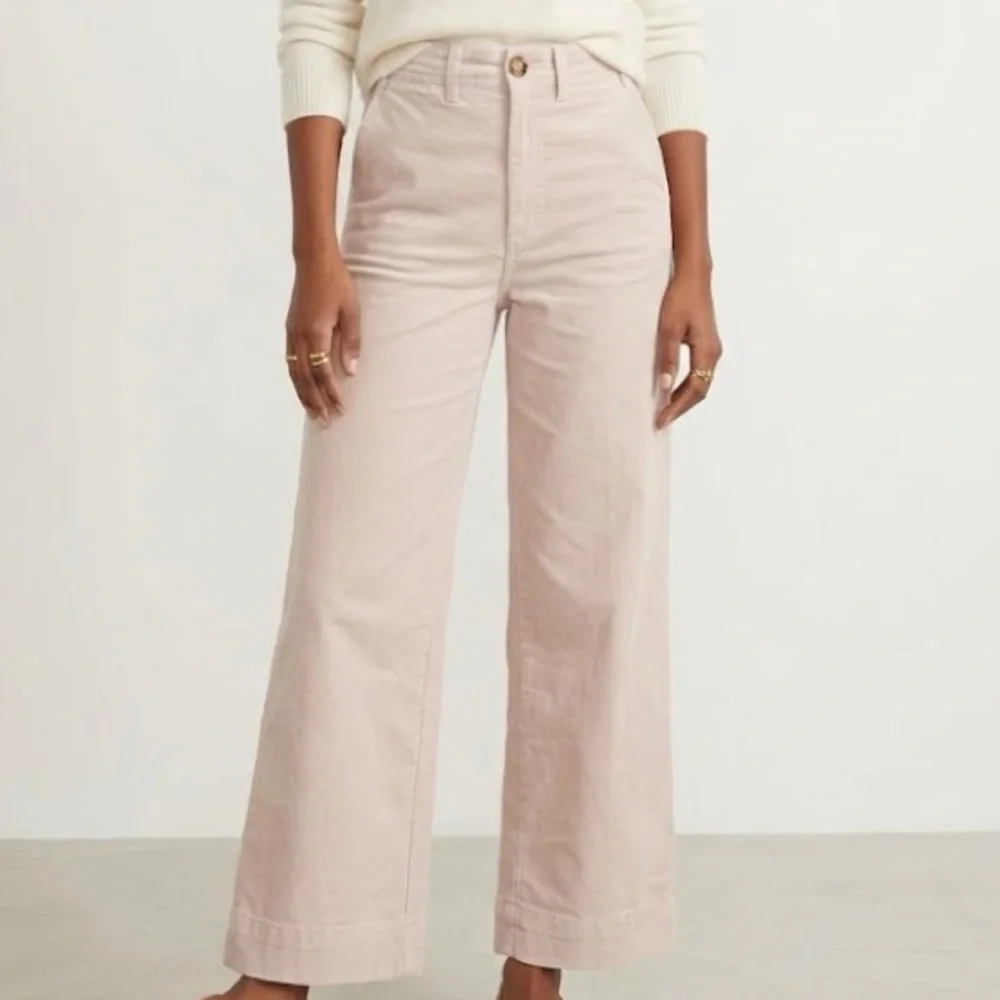 Marine Layer Wide Leg Pants in Dusty Pink - Picture 1 of 6